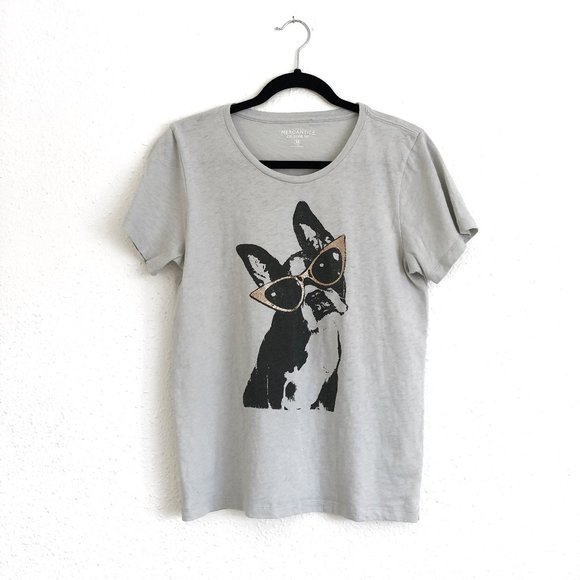 SOLD J Crew Collector Graphic Tee French Bulldog - Picture 2 of 8